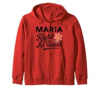 Maria Flower Nombre Justo como de Costumbre Madre Esposa Novia Flor Sudadera con Capucha