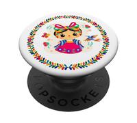 Maria Lele The Mexican Culture Doll Muñeca Mexicana PopSockets PopGrip Adhesivo