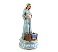 María Madre de Dios Resina Musical Figura Estatua, 9 1/4 Pulgadas