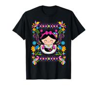 Maria Mazahua Mexican Muñequita - Otomi Handmade Lelé Folk A Camiseta