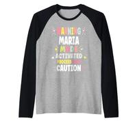 Maria Personalized Women's Gift Custom Maria Camiseta Manga Raglan