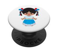 María The Mexican Rag Doll Mazahua Traditional Otomi PopSockets PopGrip Adhesivo
