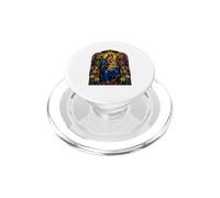 María Y Niño Jesús Ángeles Icono Católico Medieval Icono Obra De Arte PopSockets PopGrip para MagSafe
