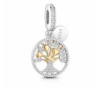 MariaFonte Charm New 2025 Colgante Bead Charm Tree of Life (árbol de la Vida) en Plata de Ley 925, Compatible con Las Marcas más Populares de Pulseras y Collares.