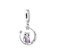 MariaFonte Charm Nuevo 2025 Compatible con todas las marcas Colgante de búho Never Give Up Cumpleaños Aniversario Colgantes originales Plata 925 Cuentas de mamá Amuleto de la suerte Corazón Navidad