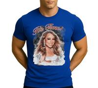 Mariah Carey All I Want for Christmas - Camiseta navideña para hombre, azul, S