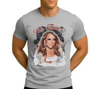 Mariah Carey All I Want for Christmas - Camiseta navideña para hombre, gris, S