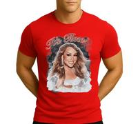 Mariah Carey All I Want for Christmas - Camiseta navideña para hombre, rojo, S