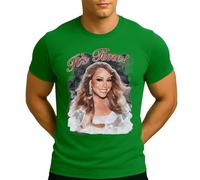 Mariah Carey All I Want for Christmas - Camiseta navideña para hombre, verde, S