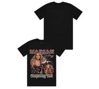 Mariah Carey Camiseta Oficial de Christmas Time Tour Merch 90s Collage, Negro -, XXL