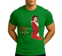 Mariah Carey Merry Christmas - Camiseta para hombre, verde, XXL