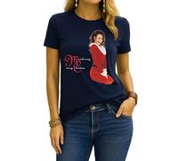 Mariah Carey Merry Christmas | Christmas Christmas - Camiseta para mujer, azul marino, 3XL