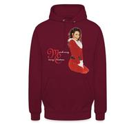 Mariah Carey Merry Christmas - Sudadera con capucha para Navidad, granate, M