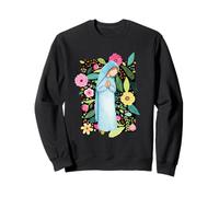 Marian Floral Blessed Mother Mary Catholic Mujeres Niñas Sudadera