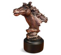Marian las importaciones F15010 cabeza de caballo Bronce chapado en resina Escultura