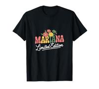 Mariana Edición Limitada Flores Nombre Personalizado Esposa Abuela Camiseta