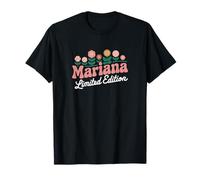 Mariana Edición Limitada Flores Nombre Personalizado Esposa Abuela Camiseta