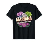 Mariana Edición Limitada Flores Nombre Personalizado Esposa Abuela Camiseta