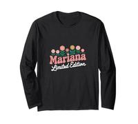 Mariana Edición Limitada Flores Nombre Personalizado Esposa Abuela Manga Larga
