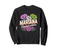 Mariana Edición Limitada Flores Nombre Personalizado Esposa Abuela Sudadera