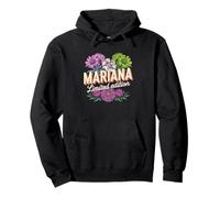 Mariana Edición Limitada Flores Nombre Personalizado Esposa Abuela Sudadera con Capucha
