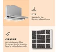 Mariana filtro de carbón activo accesorio de repuesto 20 x 2 x 17 cm (ancho x alto x fondo)