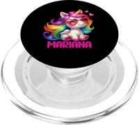 Mariana Nombre Personalizado Colorido Unicornio Mujer Ni PopSockets PopGrip para MagSafe