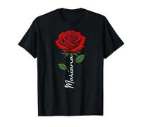 Mariana - Rosa Personalizada con Nombre Elegante Floral para Mujeres y niñas Camiseta