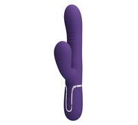 Mariana Vibrador 4 en 1 Silicona Morado de Prettylove