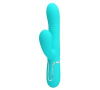 Mariana Vibrador 4 en 1 Silicona Turquesa de Prettylove