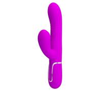 Mariana Vibrador 4en1 Silicona Fucsia de Prettylove