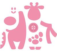 Marianne Design Collectables Troqueles Jirafa, Metal, Rosa, 3.8x7.1x5 cm