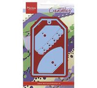 Marianne Design Creatables Troqueles con diseño Etiquette con Corazones, Metal, Azul, 10.3x6.3x0.1 cm