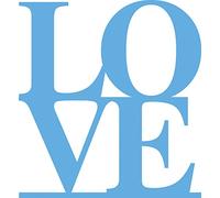 Marianne Design Creatables Troqueles con diseño Love, Metal, Azul, 6,1 x 6,6 x 0,4 cm