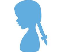 Marianne Design Creatables Troqueles con diseño Niña con Trenzas, Metal, Azul, 4 x 6,3 x 0,4 cm