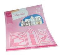 Marianne Design Plantillas de Corte Collectables, Casas de Marleen, para Diseños Intrincados y Detalles en Relieve en Manualidades en Papel, Rosado, One Size