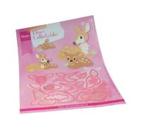 Marianne Design Plantillas de Corte Collectables, Familia de Ciervos Eline, para Diseños Intrincados y Detalles en Relieve en Manualidades en Papel, Rosado, One Size