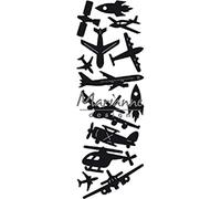 Marianne Design Punch Die-Aviation Troquel Troquelado, Metal, Plateado, Small