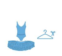 Marianne Design Troqueles con Diseño Vestido De Ballet, Metal, Azul, 9.5 x 13 x 0,5 cm