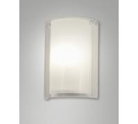 Maribel Lighting - Aplique de pared transparente (estructura metálica, vidrio y metacrilato, casquillo E27 40W, IP20, 23 x 11,5 x 32,5 cm)