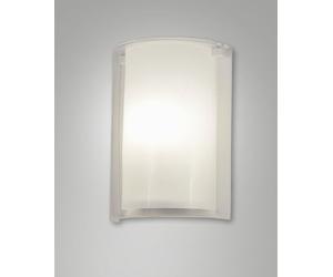 Maribel Lighting - Aplique de pared transparente (estructura metálica, vidrio y metacrilato, casquillo E27 40W, IP20, 23 x 11,5 x 32,5 cm)