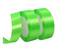 MARICATO 2 Rollos Verde Caro Cinta de raso de 20 mm, 23 metros, cinta decorativa ancha, cinta de tela para vestidos, bodas, bautizos y regalos de cumpleaños, cinta decorativa de satén e regalo