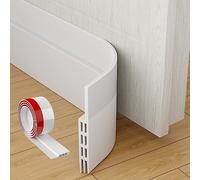 MARICATO 3 Piezas Burlete Puerta Entrada, Burlete Puerta Burlete Aislante Puerta Exterior Autoadhesivo, Burlete Bajo Puerta Antipolvo Insonorización Aislamiento Acústico Prueba De Viento y Agua-Blanco