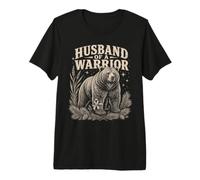 Marido De Un Guerrero Concientización del Cáncer De Mama Hombres Camiseta Premium