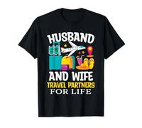Marido & Esposa Compañeros de Viaje para Toda la Vida Pareja Casada Divertida Camiseta