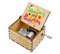 Marido Music Box Wooden sind Mein Sonnenschein Mini mechanischer Musikdesktop -Dekoration Freundin Freund Frau Geburtstag Hochzeit Jubiläum L