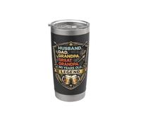 Marido Papá Abuelo Gran Abuelo 80 Años Leyenda 1946 Vaso térmico de acero inoxidable de doble pared