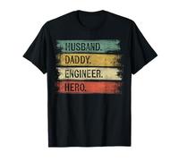 Marido, papá, ingeniero, héroe, divertidos regalos de ingeniería para papá Camiseta