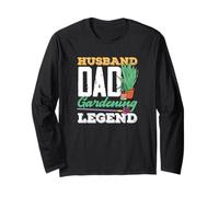 Marido Papá Jardinería Leyenda Divertida Jardinería Manga Larga