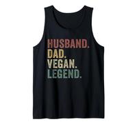 Marido papá Vegan Legend Plant Powered Family Pride Camiseta sin Mangas